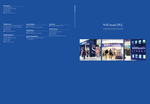 Thumbnail WH Smith Annual Report 2013