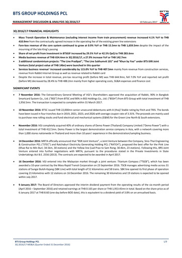 Thumbnail BTS Group Quarterly Report 2016-q3