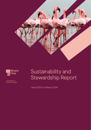 Thumbnail Ninety One Group Sustainability Report 2024