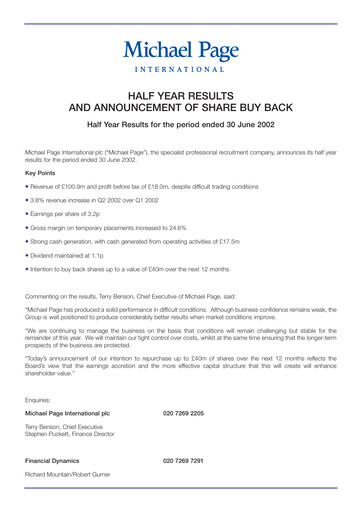 Thumbnail PageGroup Half-year Report 2002-h1