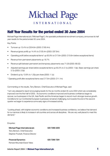 Thumbnail PageGroup Half-year Report 2004-h1