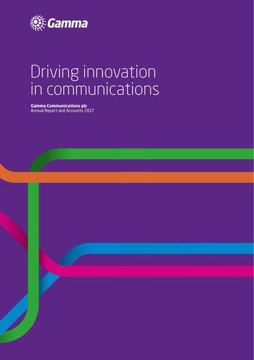 Thumbnail Gamma Communications Annual Report 2017