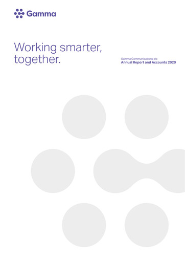 Thumbnail Gamma Communications Annual Report 2020