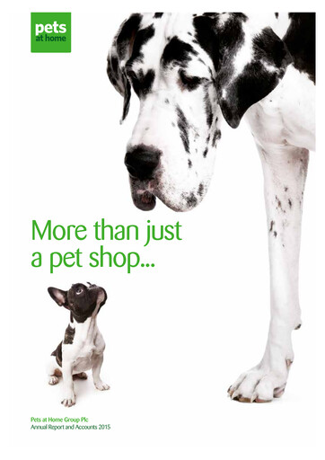 Thumbnail Pets at Home Annual Report 2015