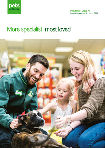 Thumbnail Pets at Home Annual Report 2016