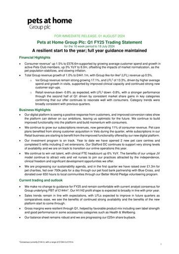 Thumbnail Pets at Home Quarterly Report 2025-q1