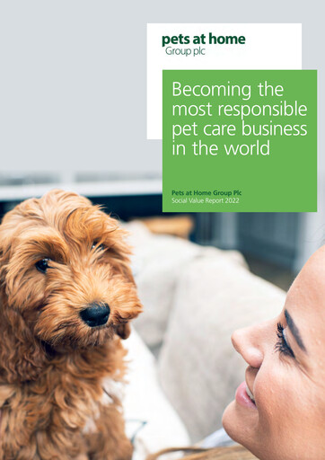 Thumbnail Pets at Home Sustainability Report 2022