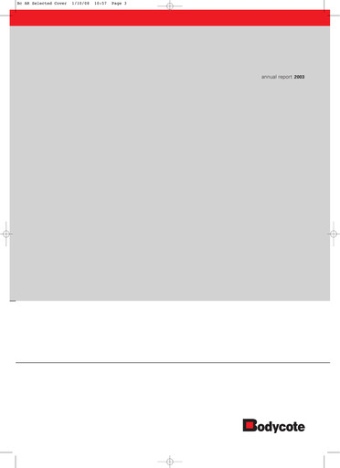 Thumbnail Bodycote Annual Report 2003