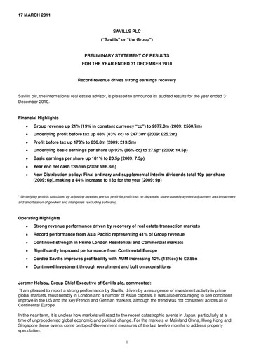 Thumbnail Savills Financial Report 2010