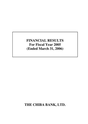 Thumbnail Chiba Bank Financial Statement fy2005