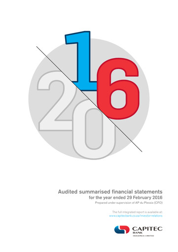 Thumbnail Capitec Bank Financial Statement 2016