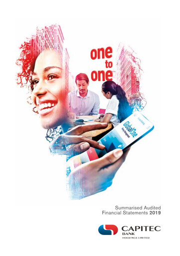 Thumbnail Capitec Bank Financial Statement 2019