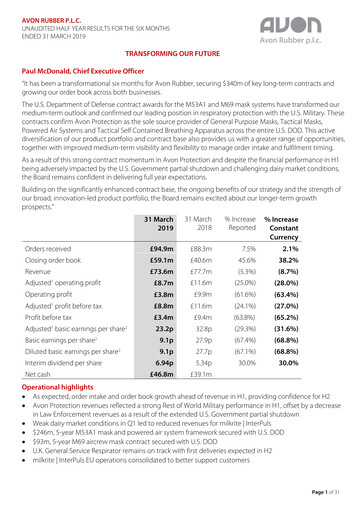 Vorschaubild Avon Protection Finanzbericht 2019-h1