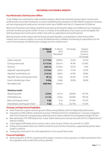 Vorschaubild Avon Protection Finanzbericht 2020-h1