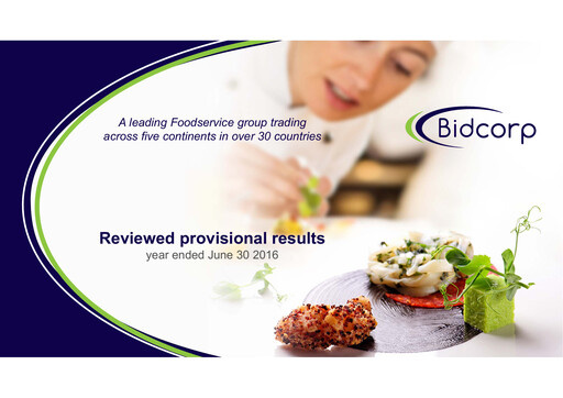 Miniature Bid Corp Bilan financier 2016