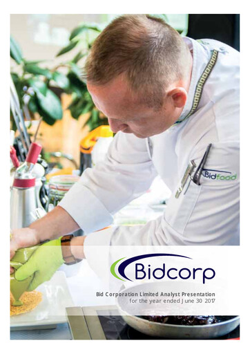 Miniature Bid Corp Bilan financier 2017