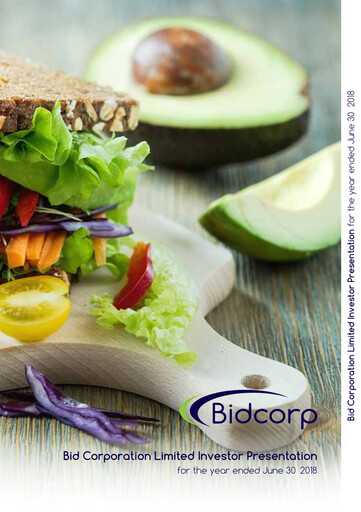Miniature Bid Corp Bilan financier 2018