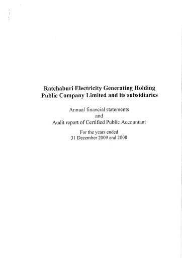 Thumbnail Ratch Group Financial Statement 2009