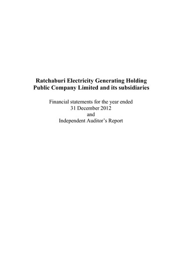 Thumbnail Ratch Group Financial Statement 2012