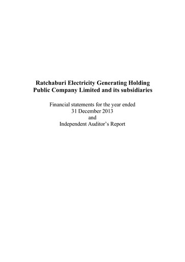 Thumbnail Ratch Group Financial Statement 2013