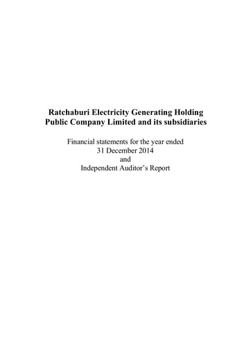Thumbnail Ratch Group Financial Statement 2014