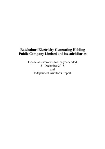 Thumbnail Ratch Group Financial Statement 2018