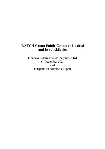 Thumbnail Ratch Group Financial Statement 2024