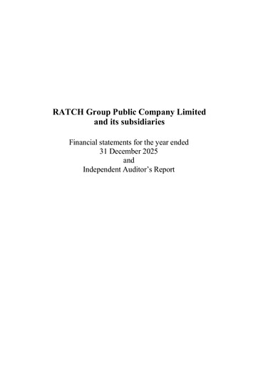 Miniature Ratch Group Bilan financier 2025