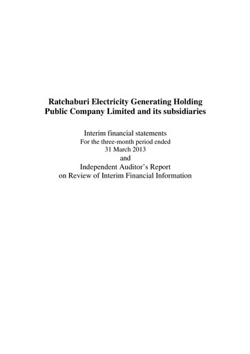 Miniature Ratch Group Rapport trimestriel 2013-q1