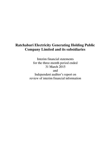 Miniature Ratch Group Rapport trimestriel 2015-q1