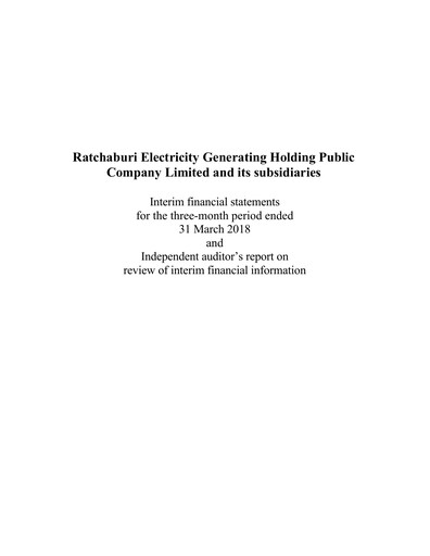 Miniature Ratch Group Rapport trimestriel 2018-q1