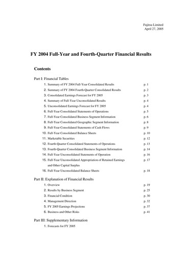 Thumbnail Fujitsu Financial Report 2004