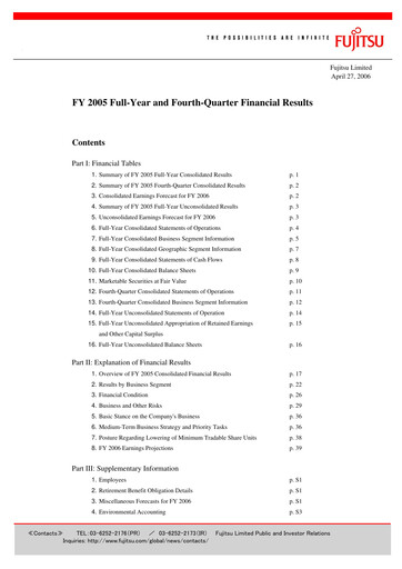 Thumbnail Fujitsu Financial Report 2005