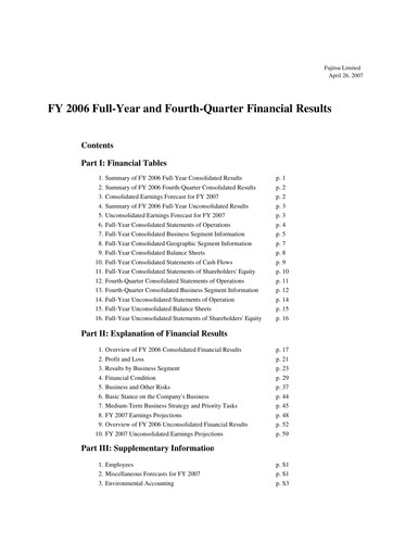 Thumbnail Fujitsu Financial Report 2006