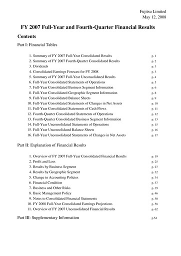 Thumbnail Fujitsu Financial Report 2007