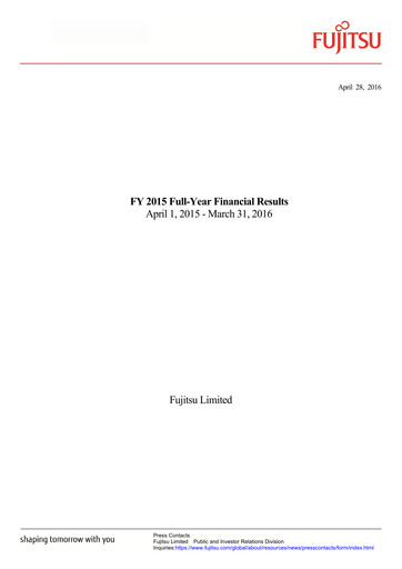 Thumbnail Fujitsu Financial Report 2015