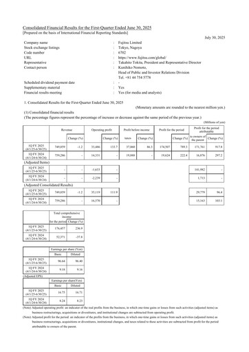 Thumbnail Fujitsu Financial Statement 2025-q1