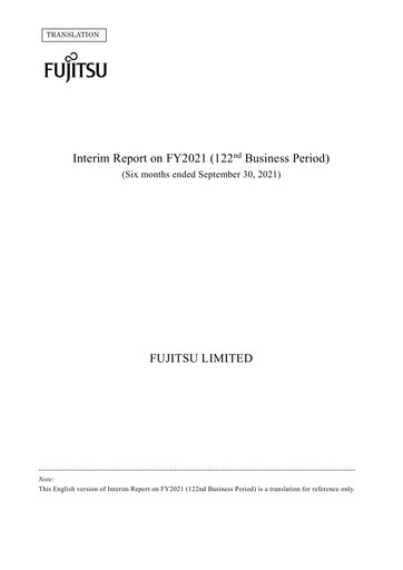 Thumbnail Fujitsu Half-year Report 2021-h1