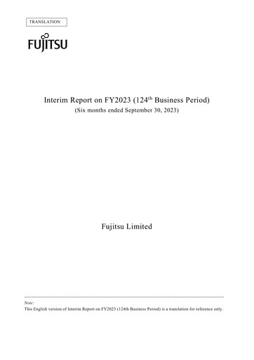 Thumbnail Fujitsu Half-year Report 2023-h1