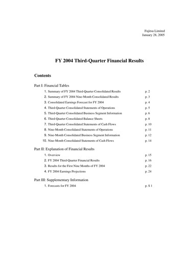 Thumbnail Fujitsu Quarterly Report 2004-q3