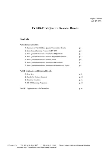 Thumbnail Fujitsu Quarterly Report 2006-q1