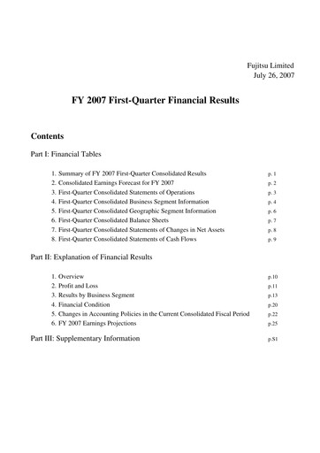 Thumbnail Fujitsu Quarterly Report 2007-q1