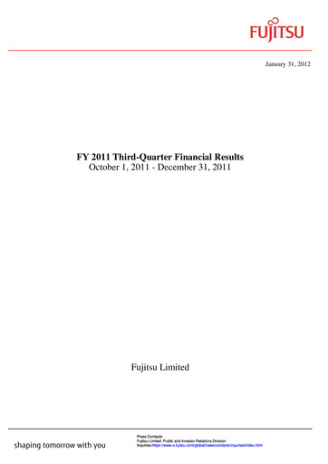 Thumbnail Fujitsu Quarterly Report 2011-q3