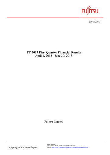 Thumbnail Fujitsu Quarterly Report 2013-q1