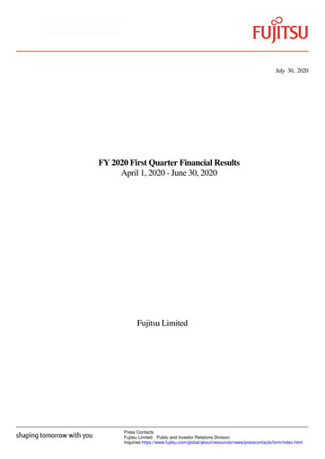 Thumbnail Fujitsu Quarterly Report 2020-q1