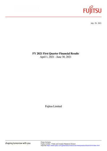 Thumbnail Fujitsu Quarterly Report 2021-q1