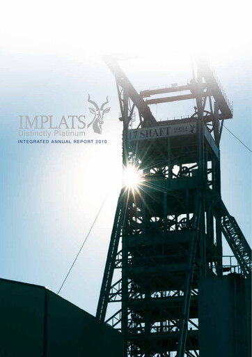 Thumbnail Impala Platinum Annual Report 2010