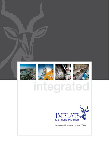 Thumbnail Impala Platinum Annual Report 2013