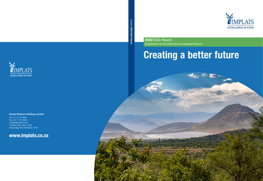 Thumbnail Impala Platinum ESG Report 2022
