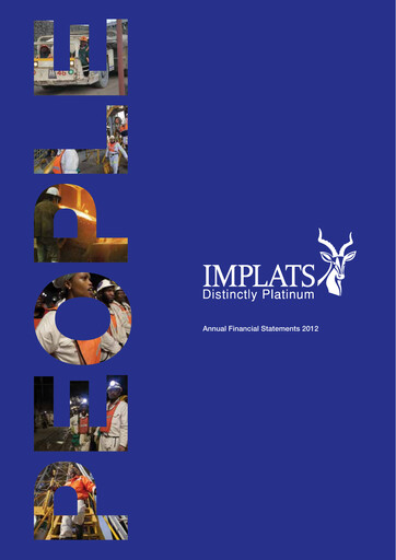 Thumbnail Impala Platinum Financial Statement 2012